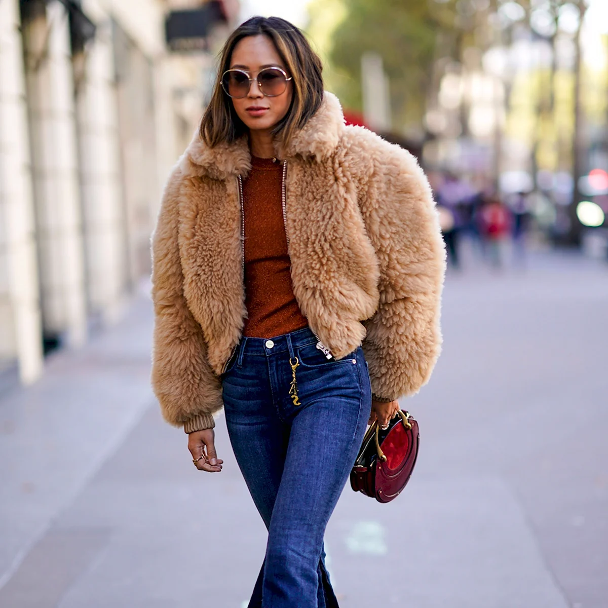 Шуба уличная мода