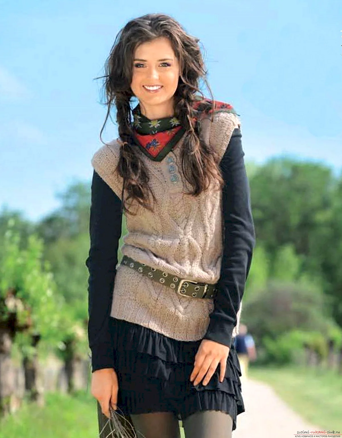 Жилет Эсприт серый вязаный