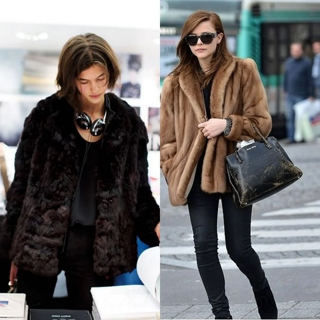 Образы с короткой шубой из норки