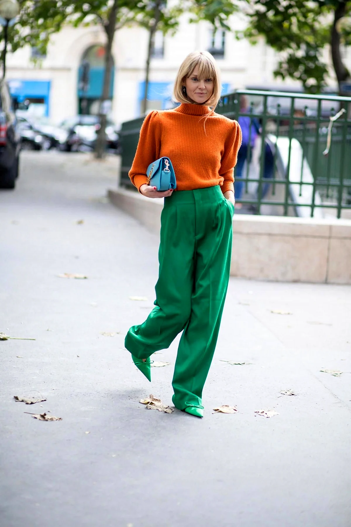 Зеленые брюки стрит стаил