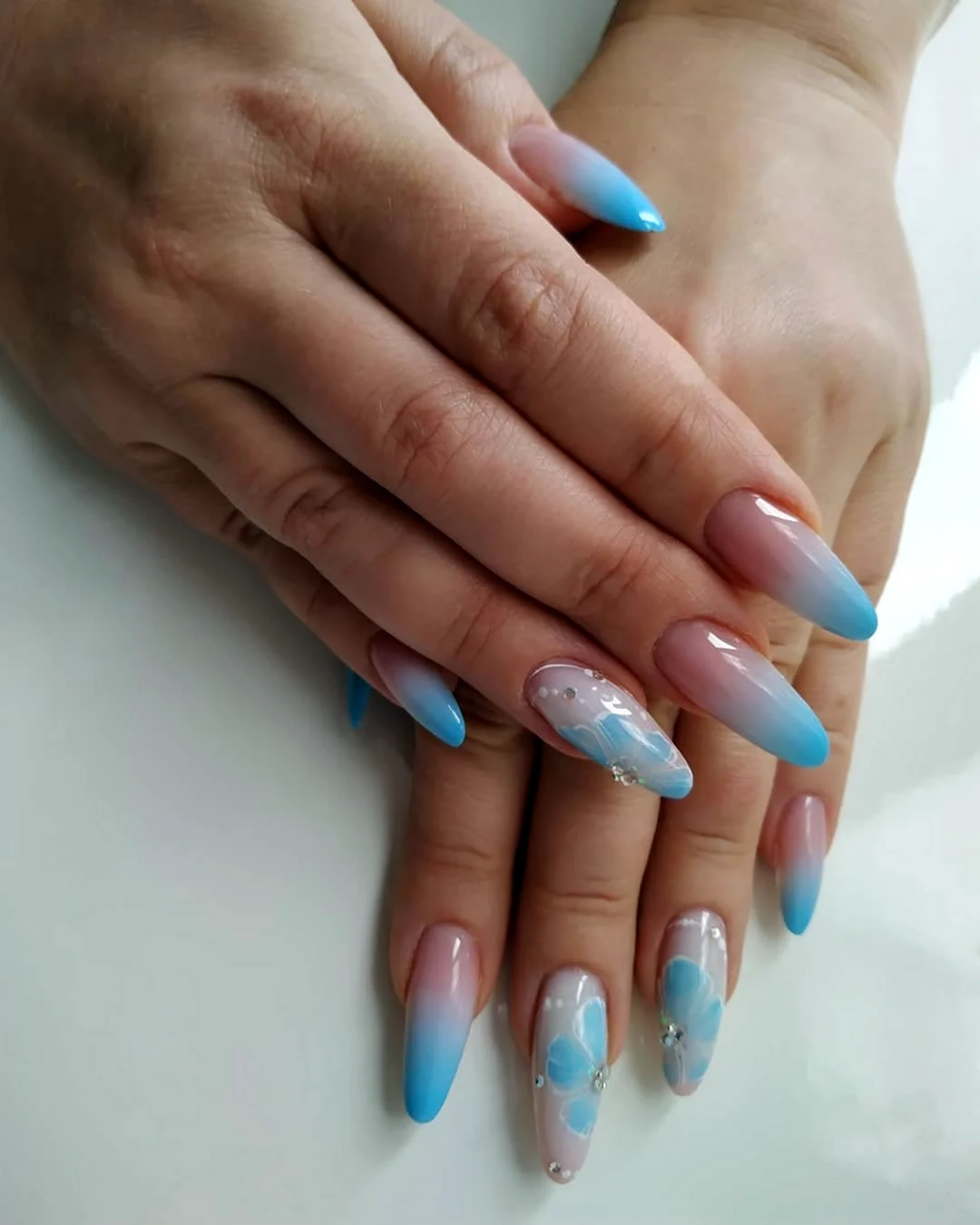 Выкладной френч голубой