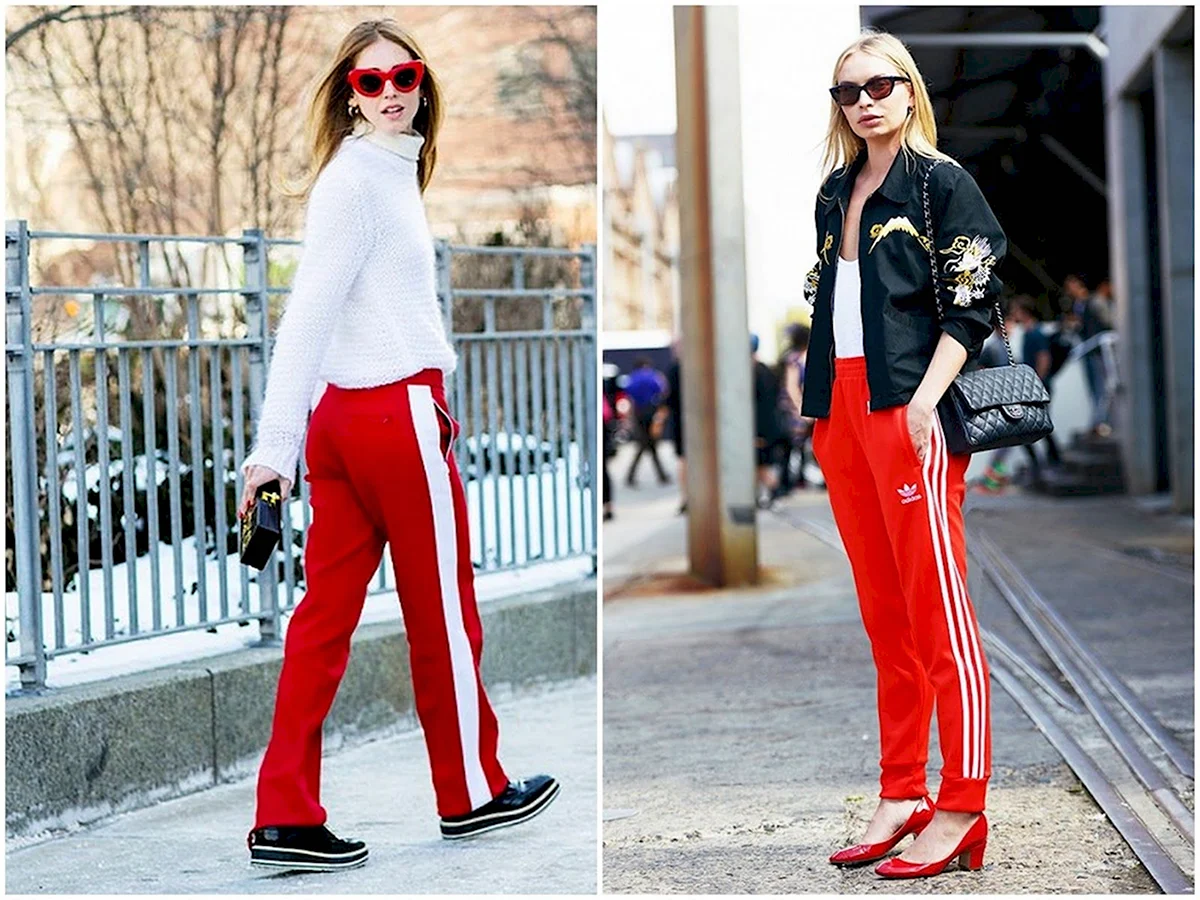 Образ со спортивными штанами на новогоднюю фотосессию