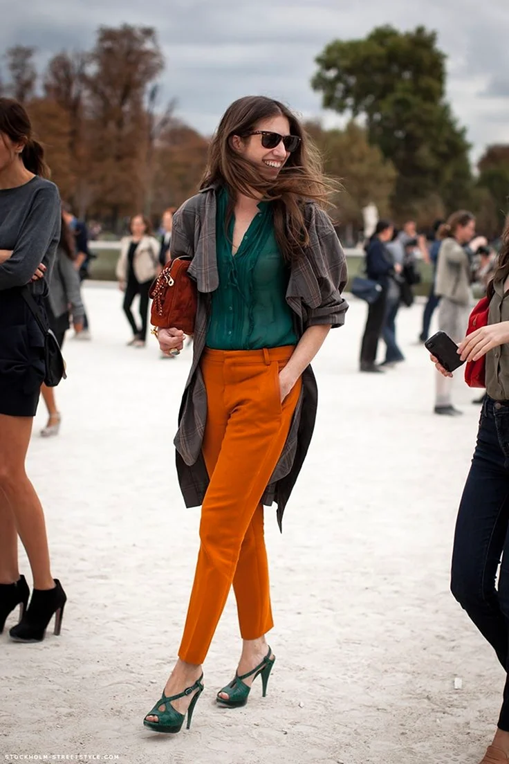 Терракотовые брюки Street Style