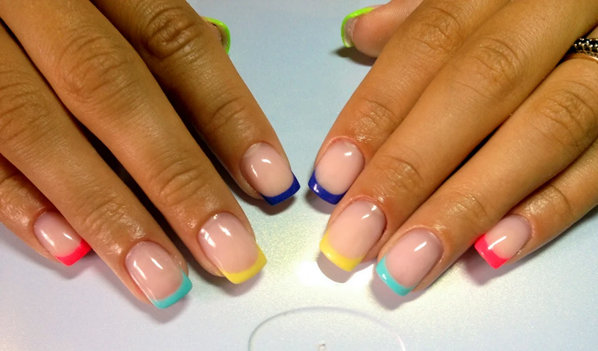 Разноцветный френч