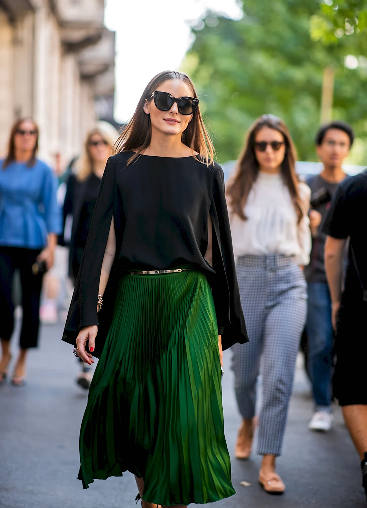 Оливия Палермо юбка плиссе