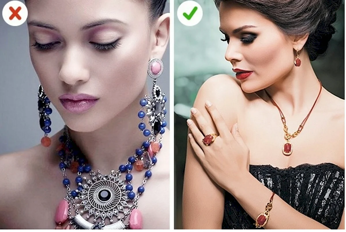 Сочетание украшений с одеждой