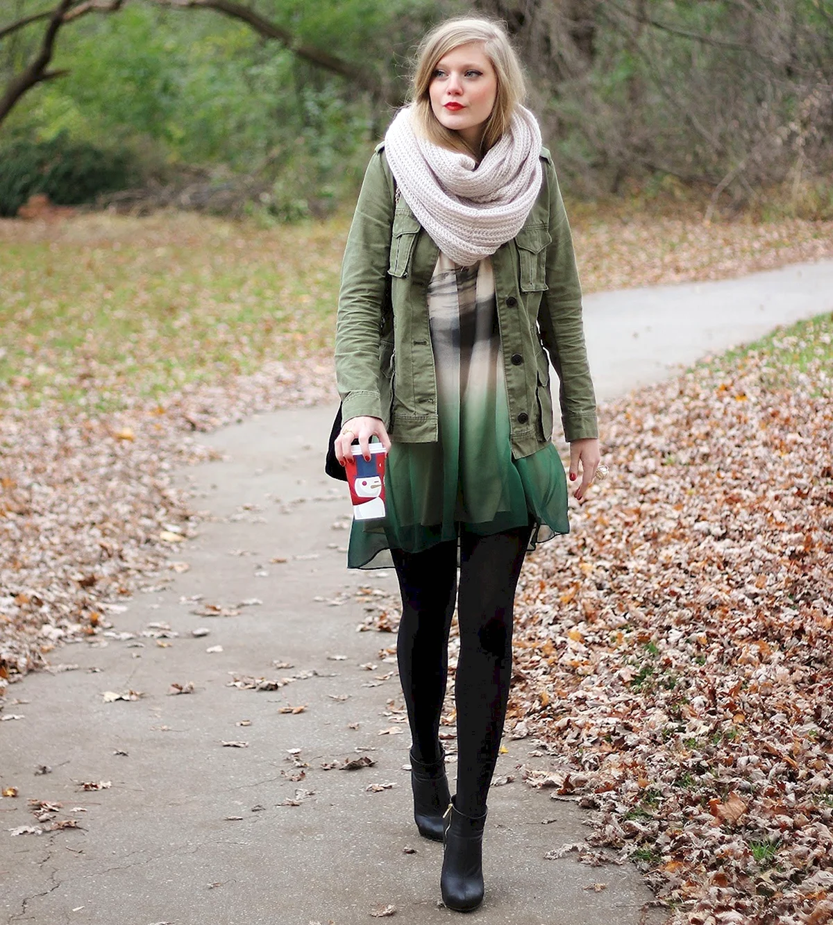 Шарф с паркой