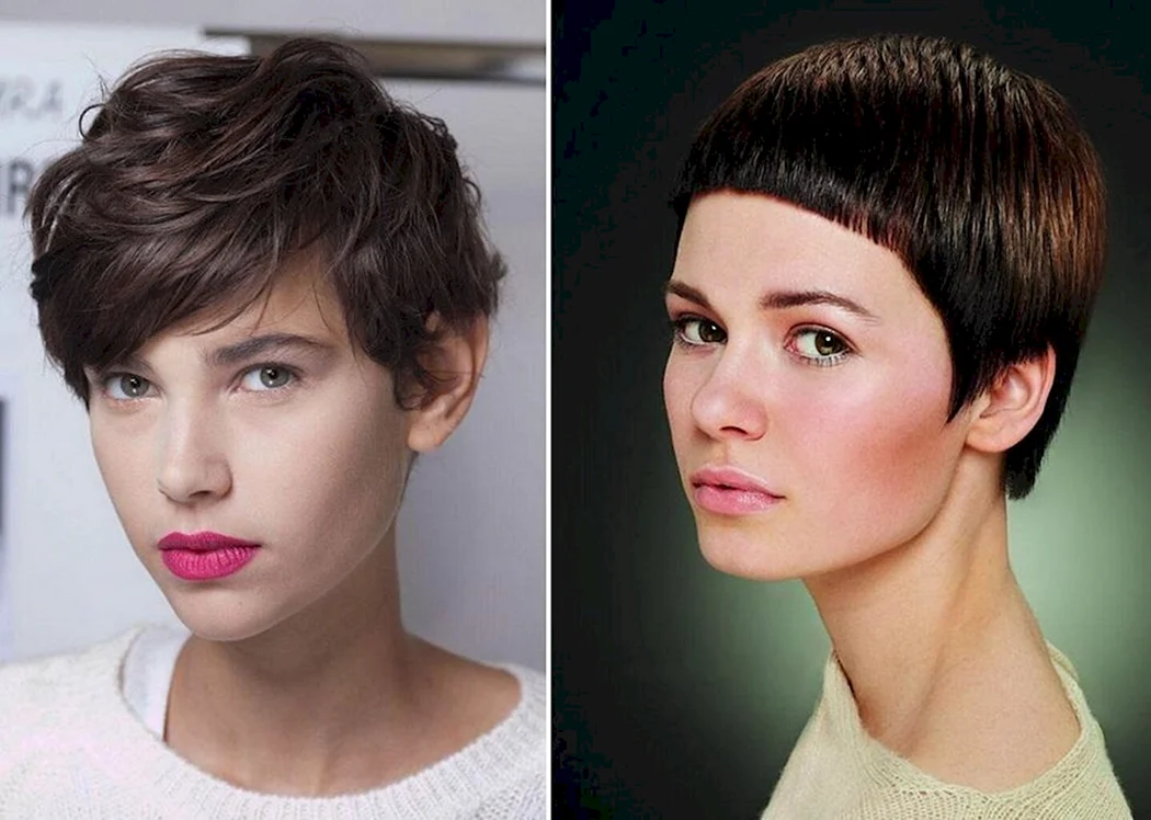 Стрижка Гарсон для квадратного лица