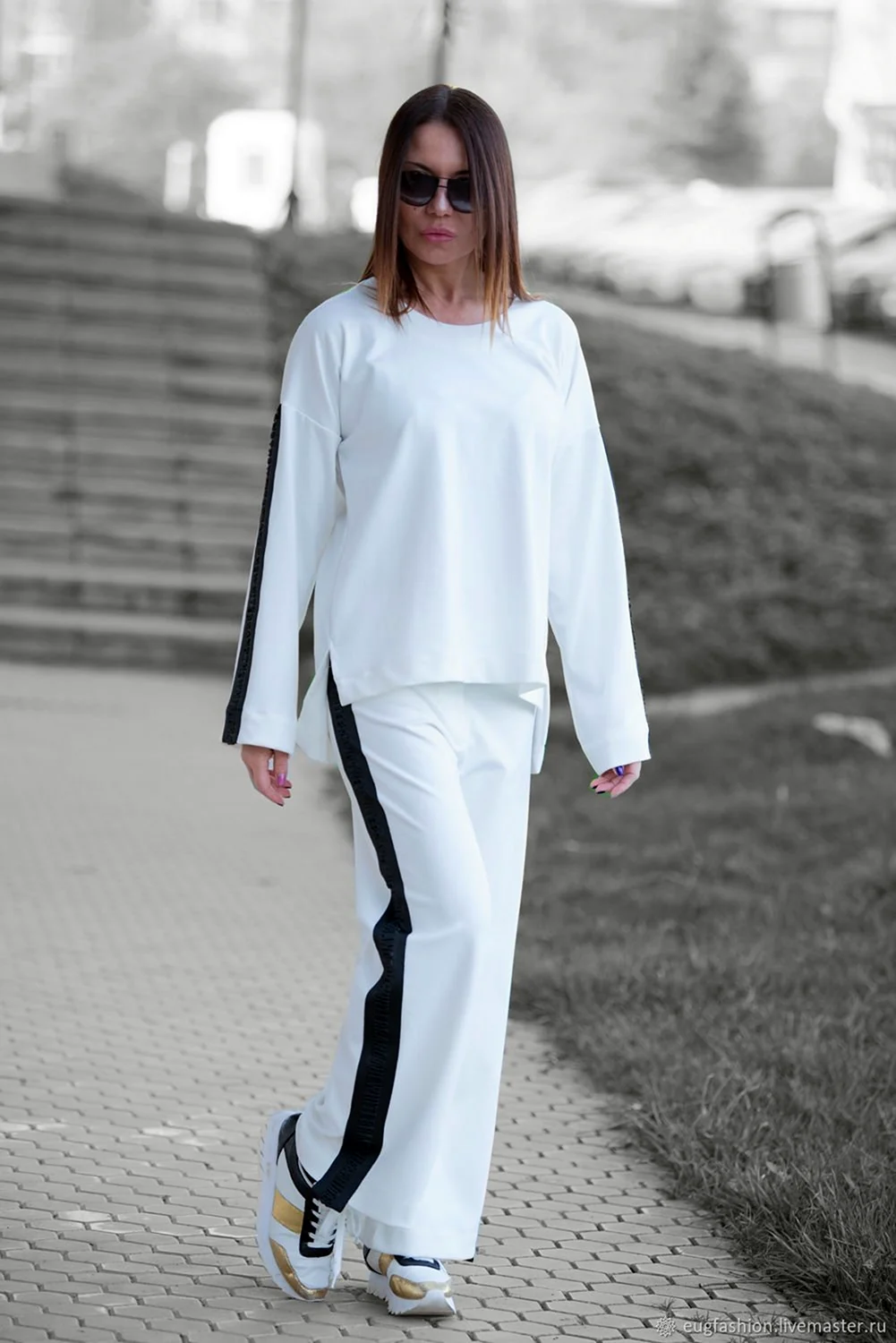 Женский костюм Sogo Tracksuit White sg9562-63