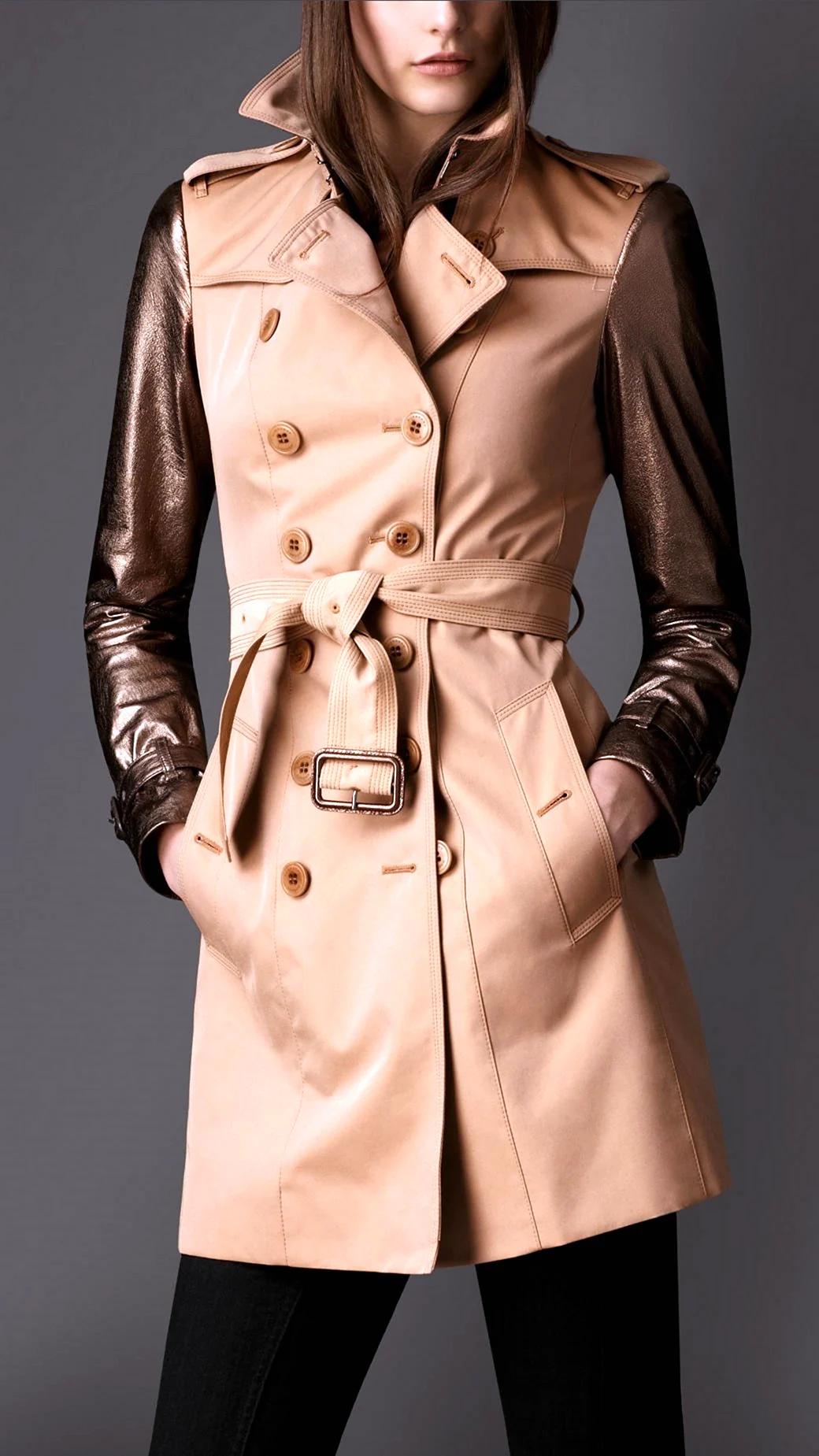 Кожаный тренч Барберри