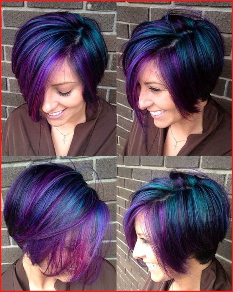 Колорирование Боб каре на темные волосы