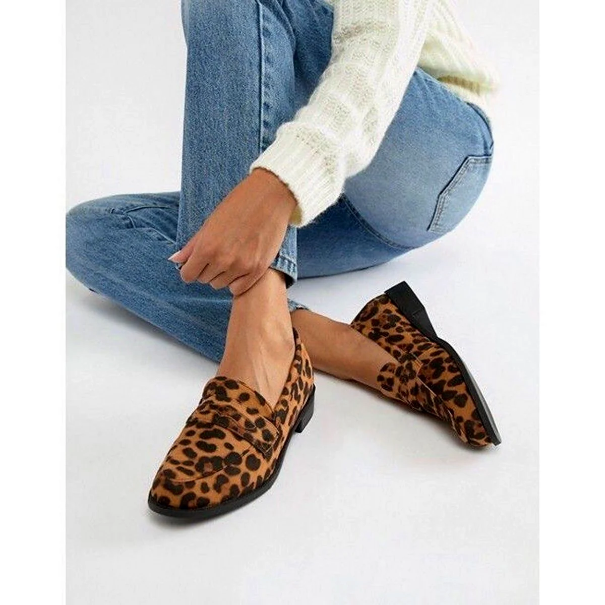 Мокасины леопардовые ASOS