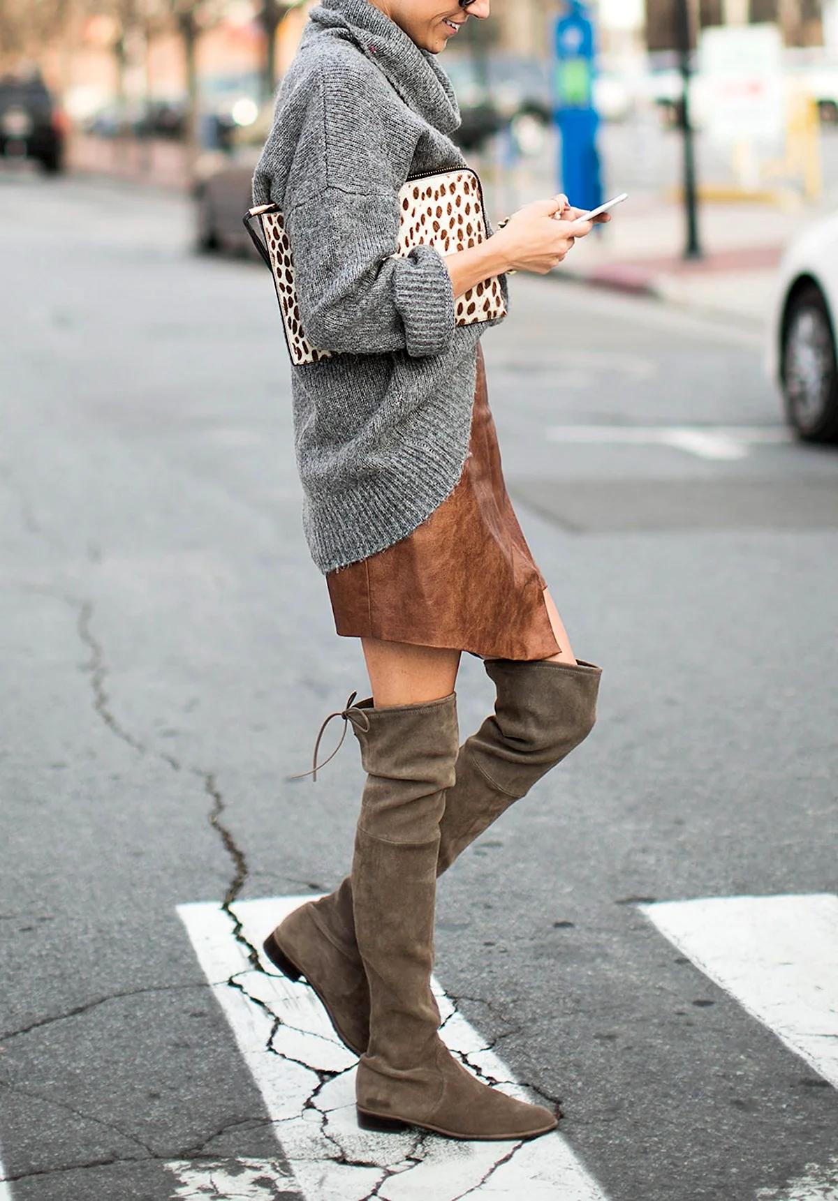 Образы с замшевыми сапогами