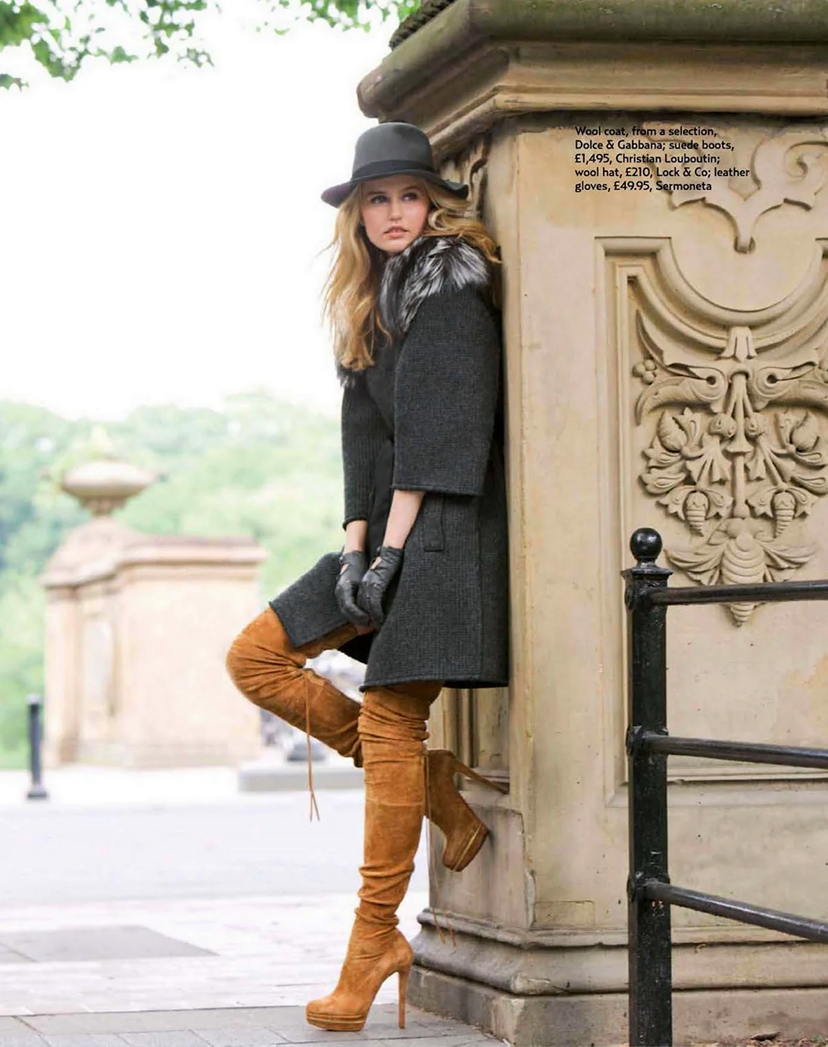 Образы с высокими замшевыми сапогами