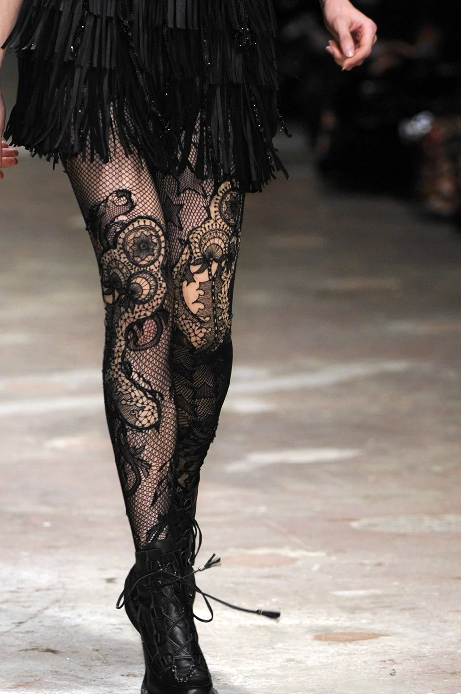 Кружевные колготки