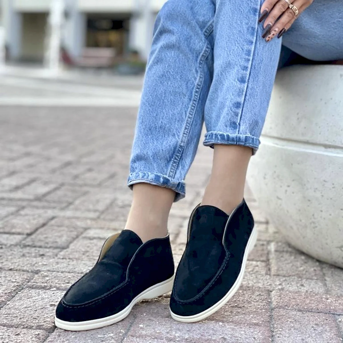 Лоферы loro Piana open walk