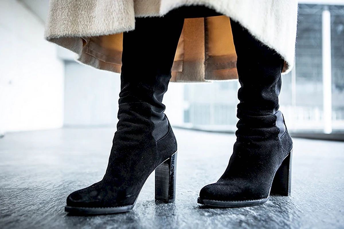 Ботфорты замшевые