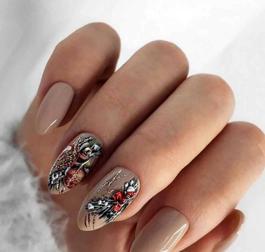 Новогодние ногти 2021