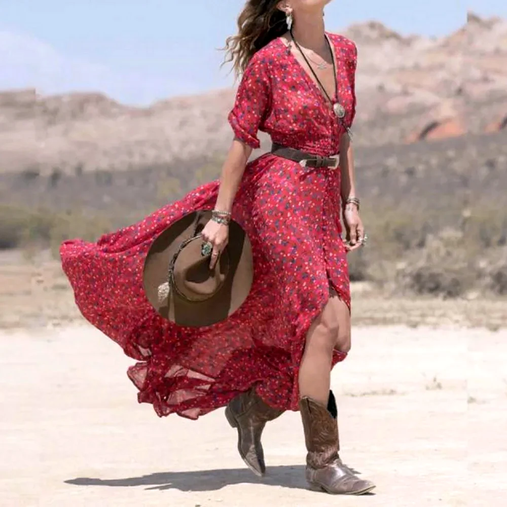 Платье бохо макси Шик