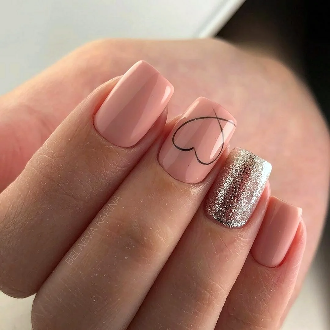 Нюдовый маникюр 2022 квадрат