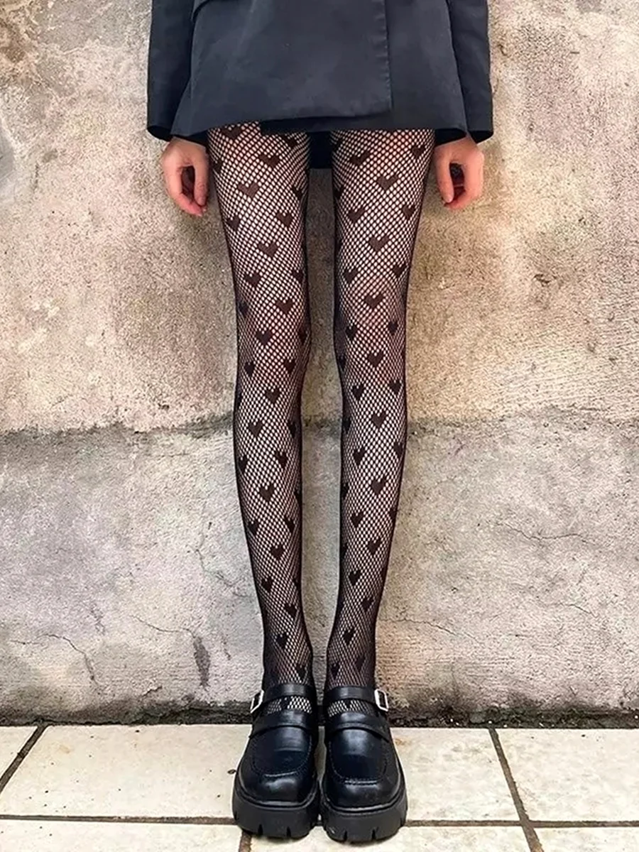 Колготки с сердечками