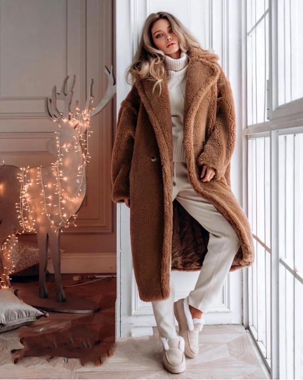 Шуба Тедди оверсайз 2020 Макс Мара