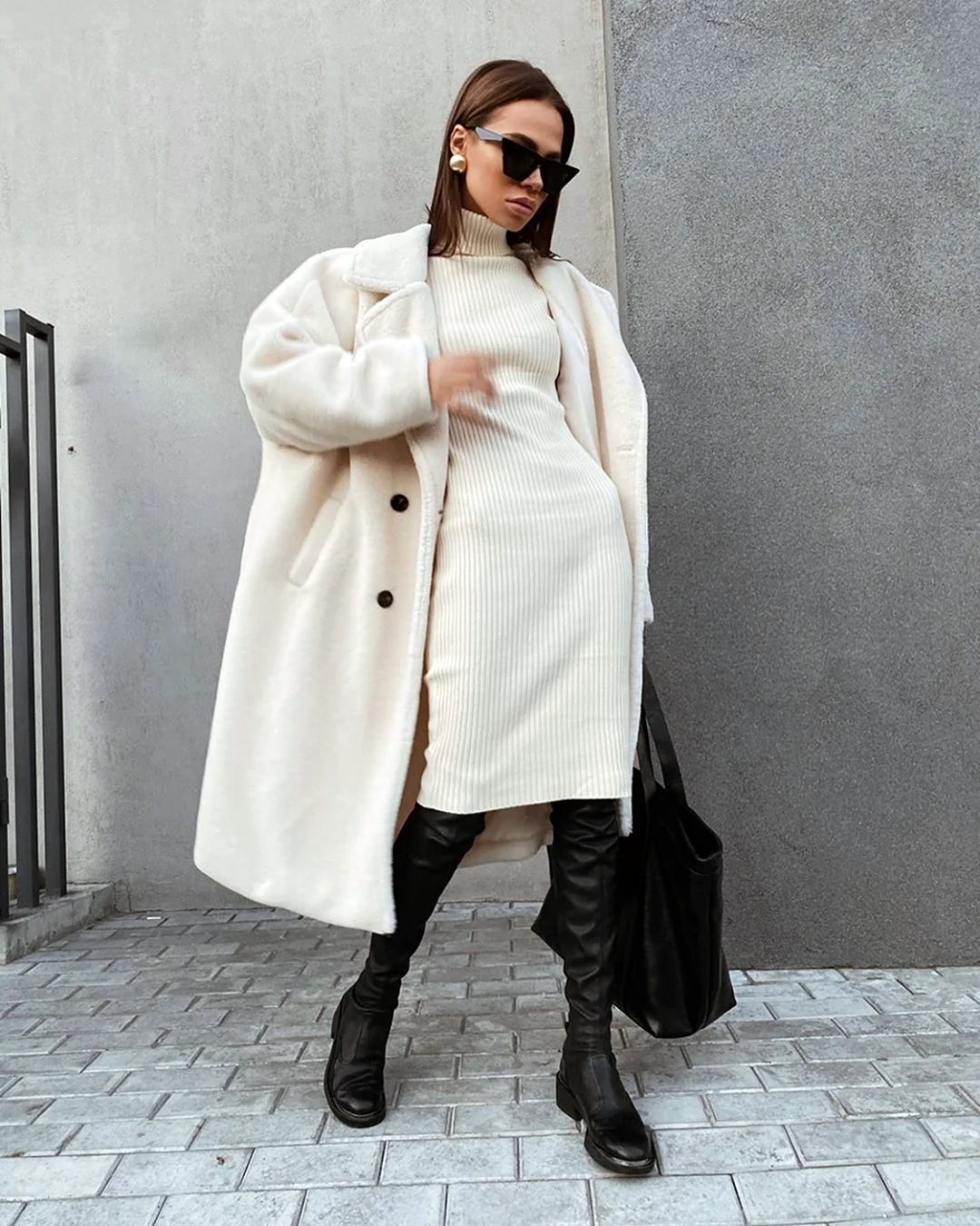 Пальто Тедди Беар белое