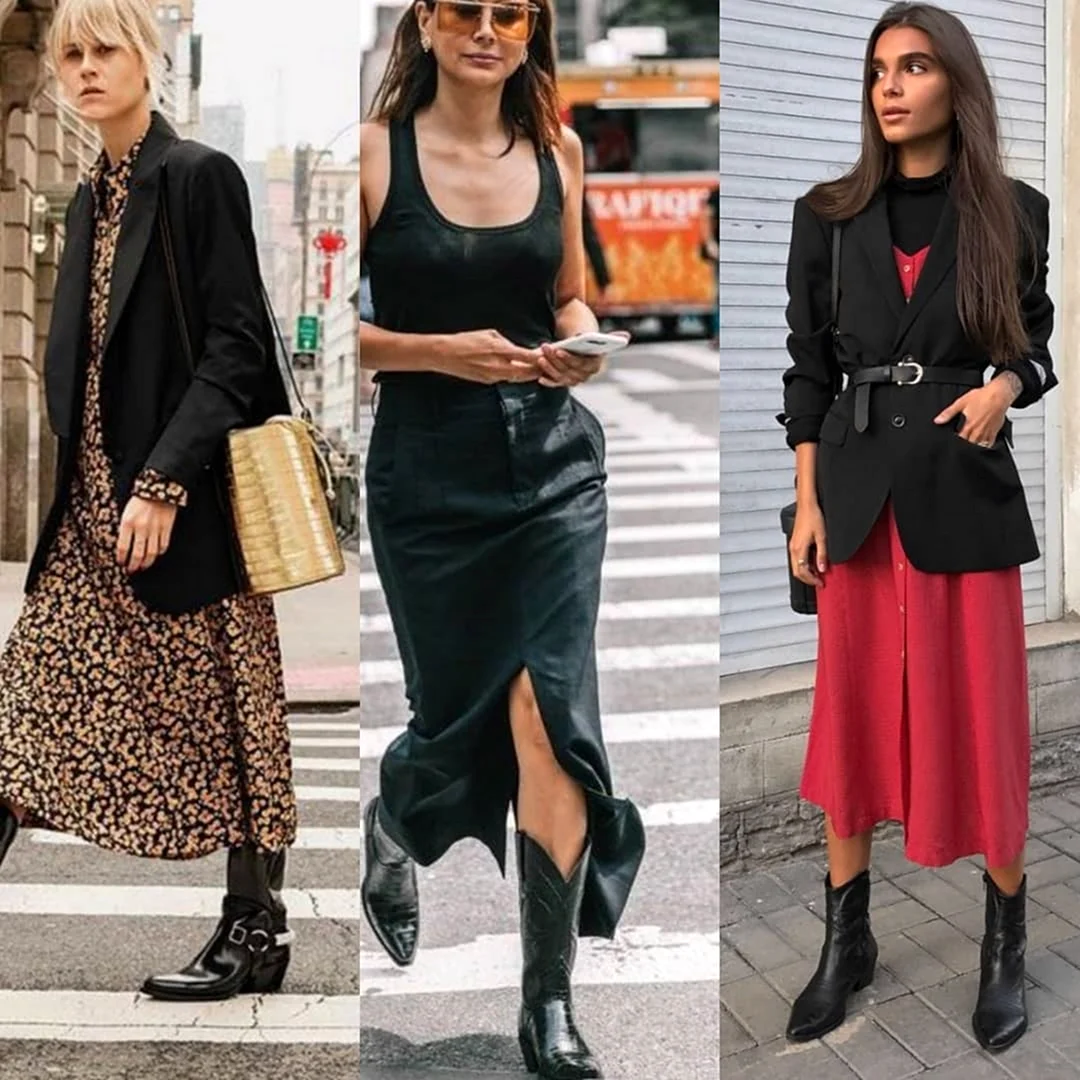 Ботинки казаки с юбкой