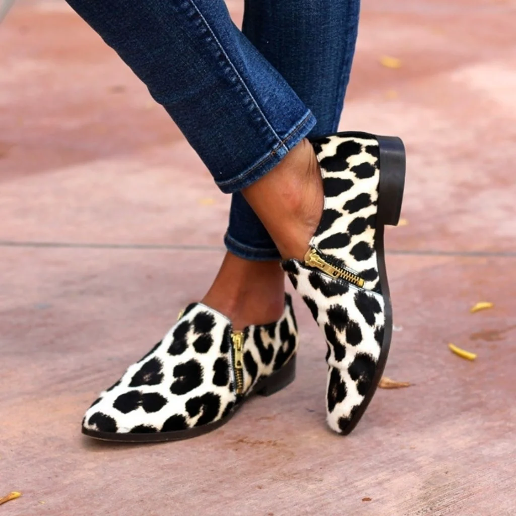 Леопардовые ботинки