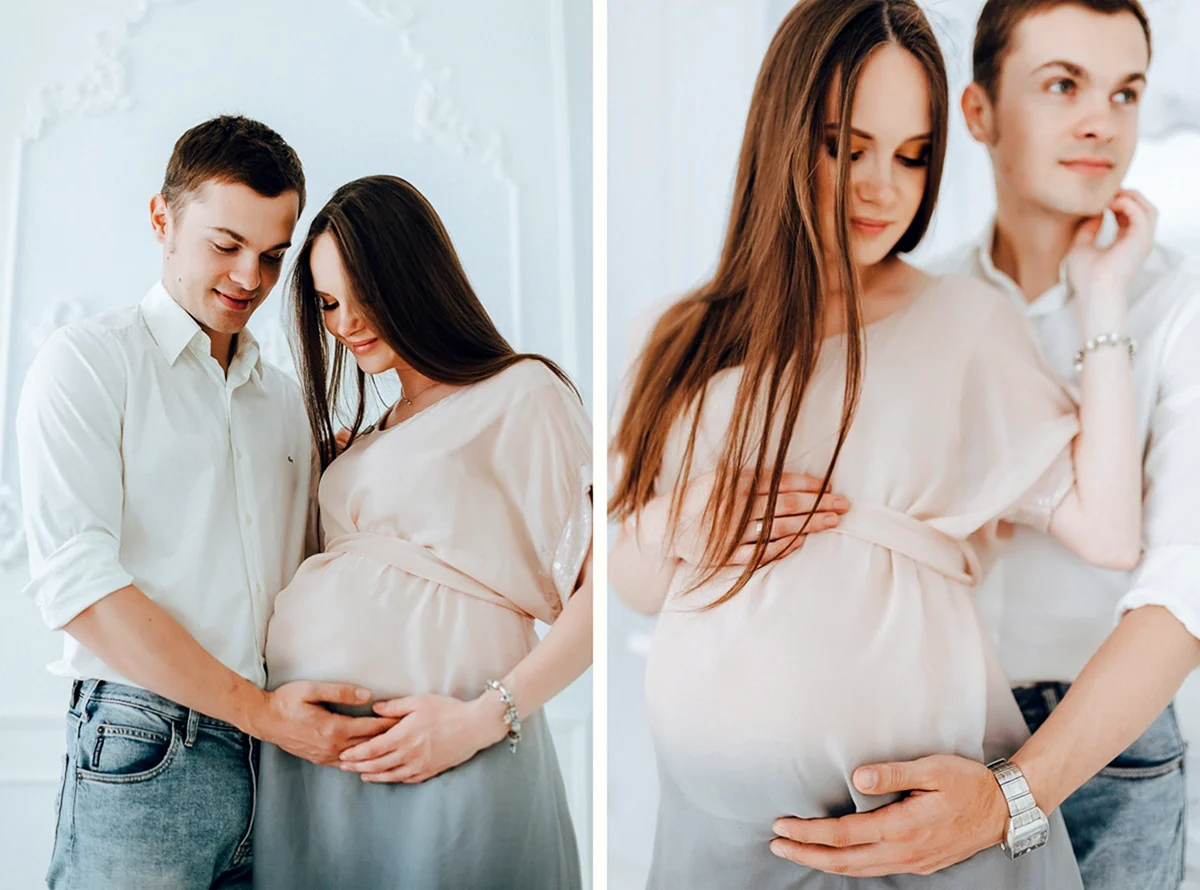 Фотосессия беременных с мужем