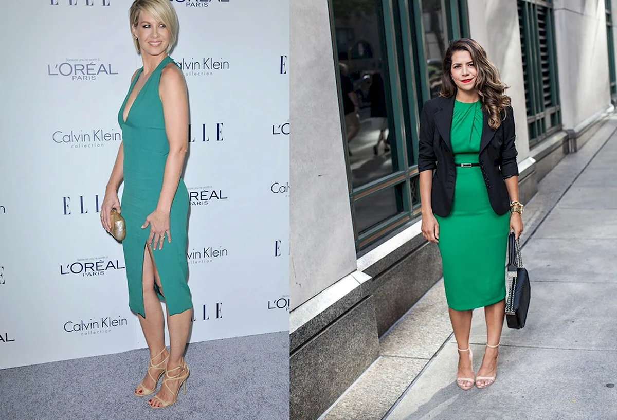 Туфли к зеленому платью