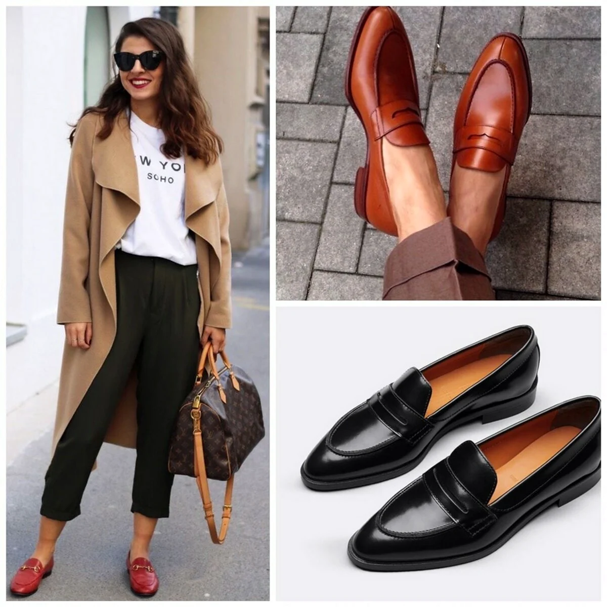 Образы с коричневыми лоферами