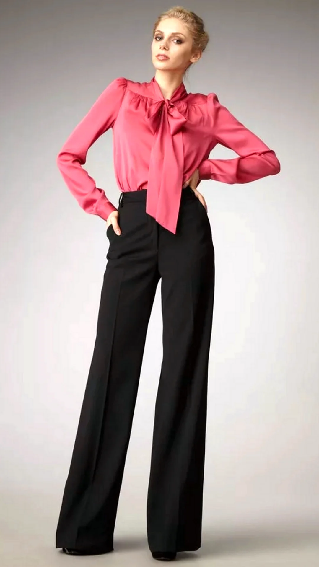 Широкие брюки со стрелками женские