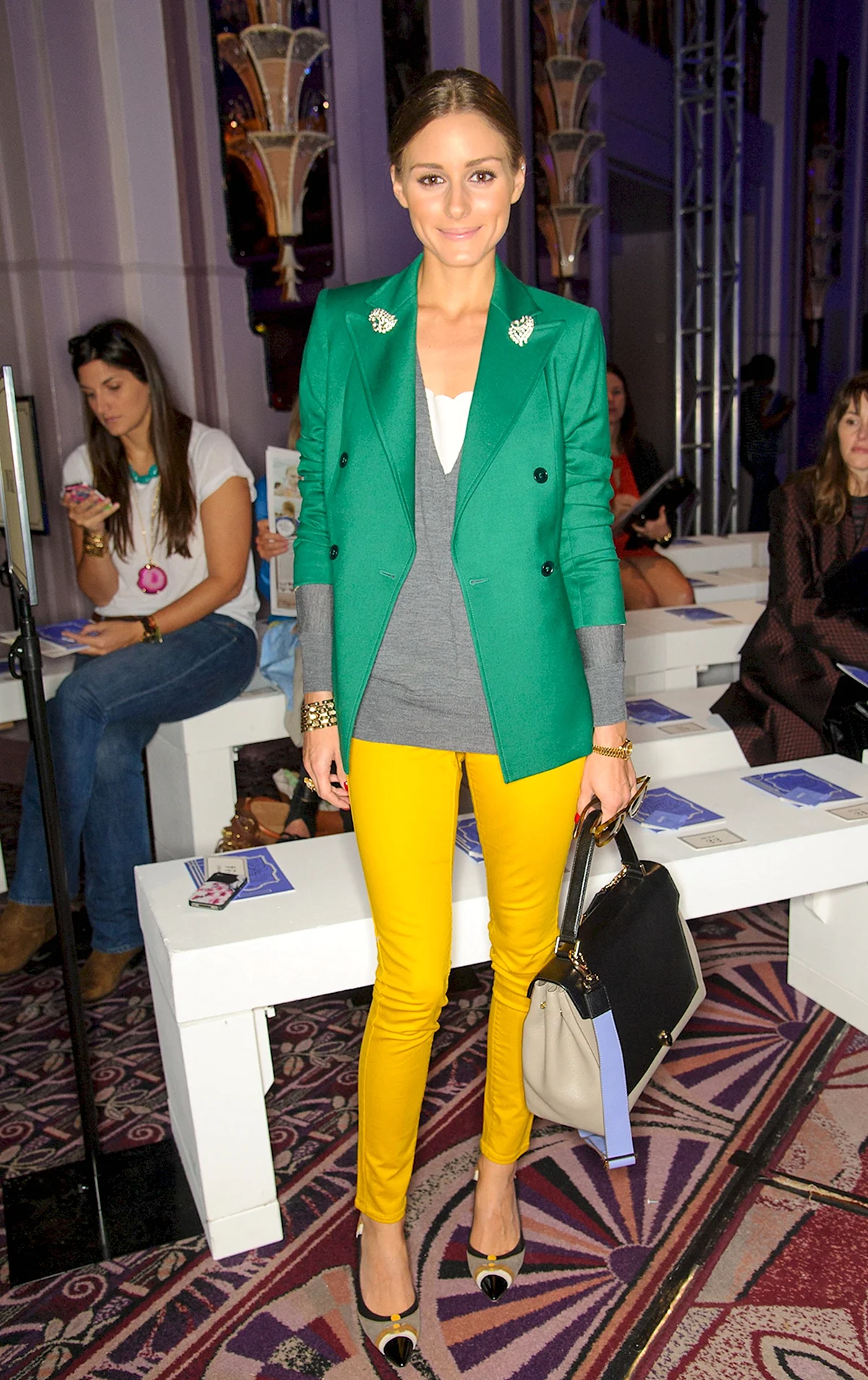 Оливия Палермо в зелено голубом