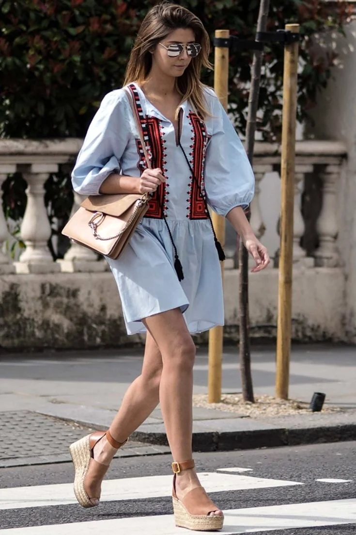 Образ с босоножками на танкетке