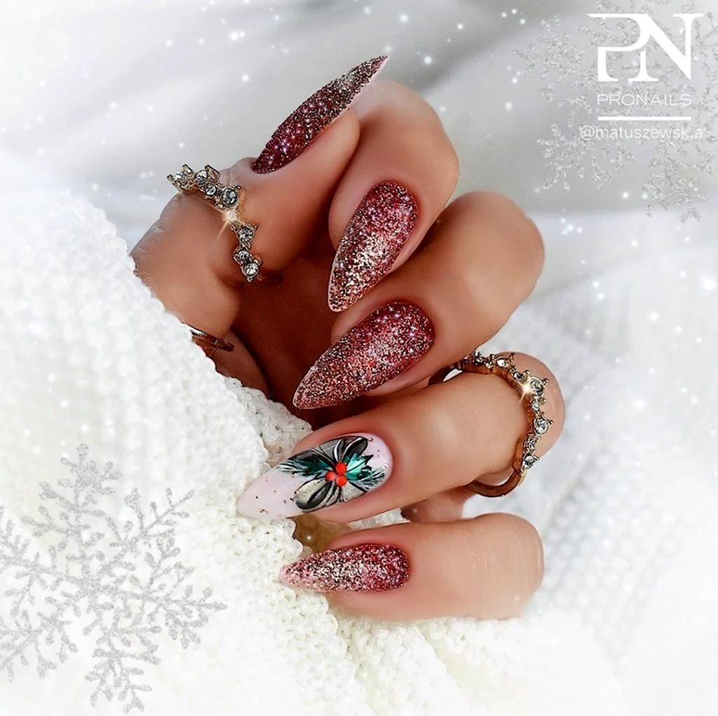 Новогодние ногти 2021