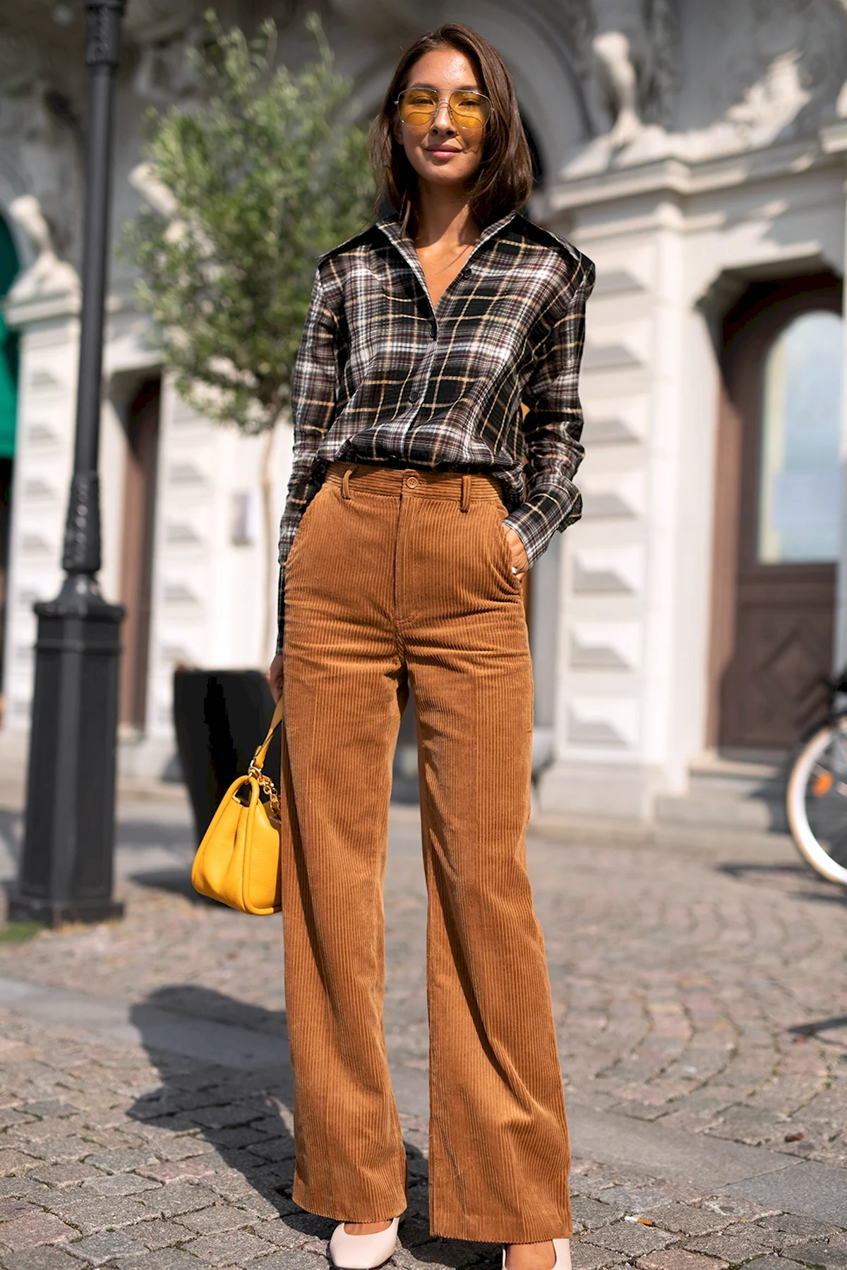 Вельветовые брюки стрит стайл