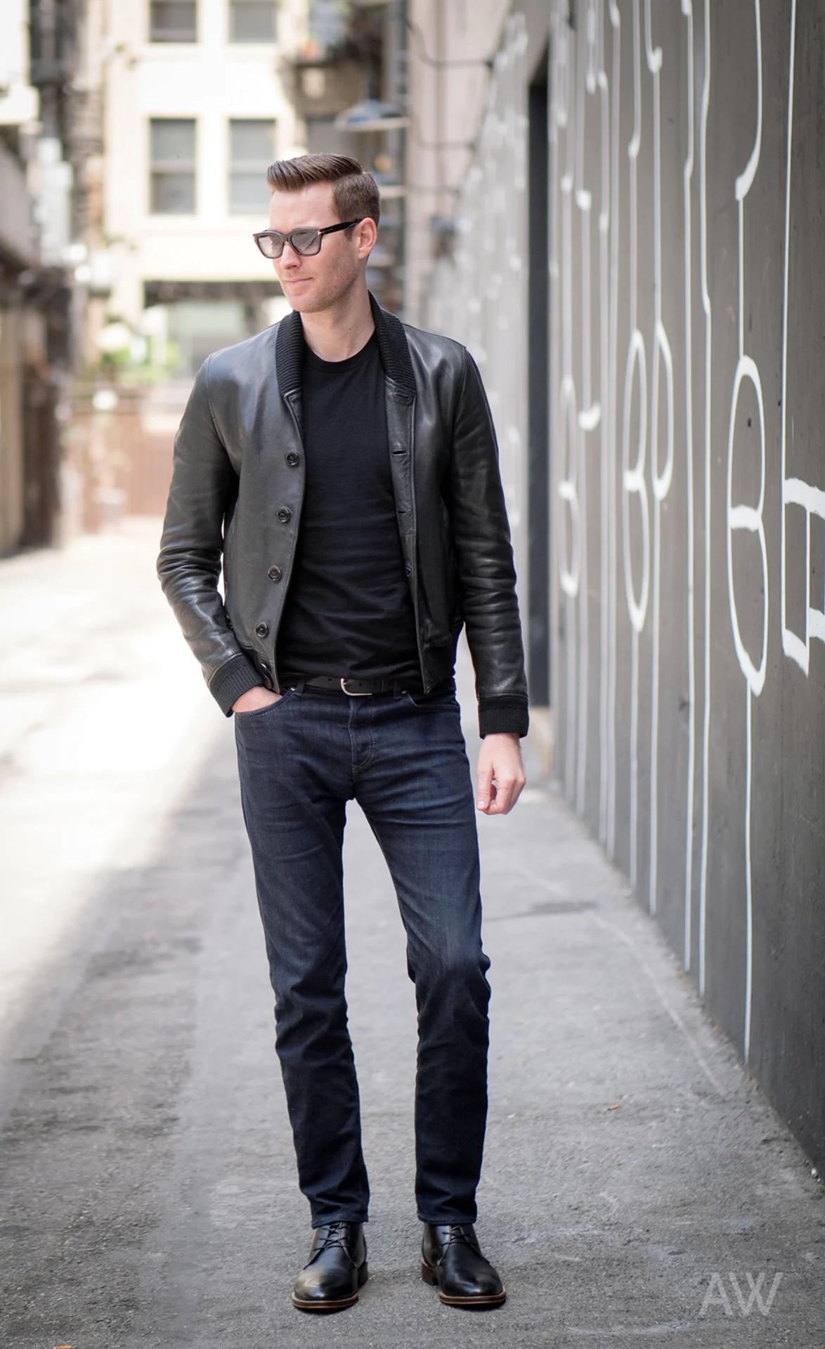 Джинсы с туфлями мужские