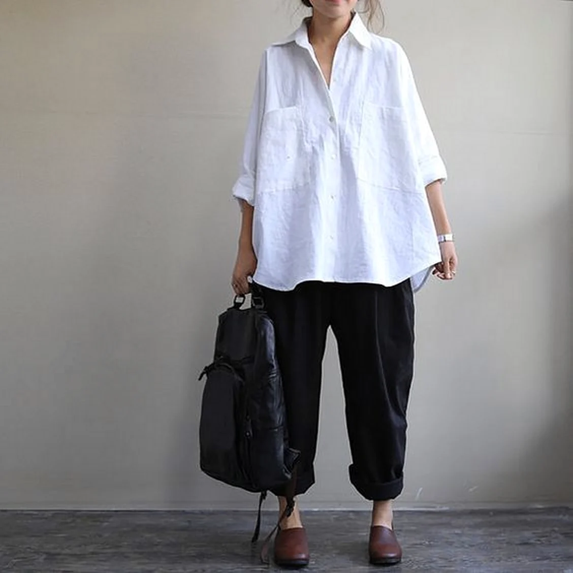 Удлиненная рубашка оверсайз