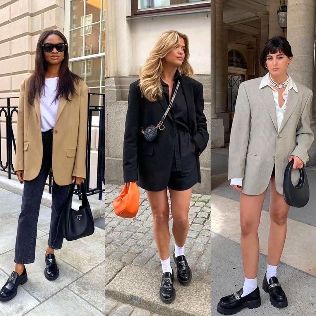 Луки с лоферами 2022