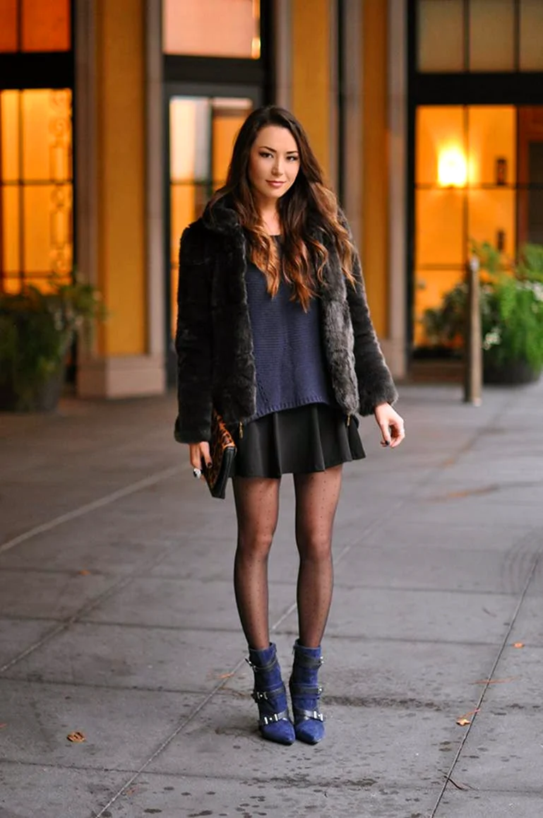 Ботильоны с колготками