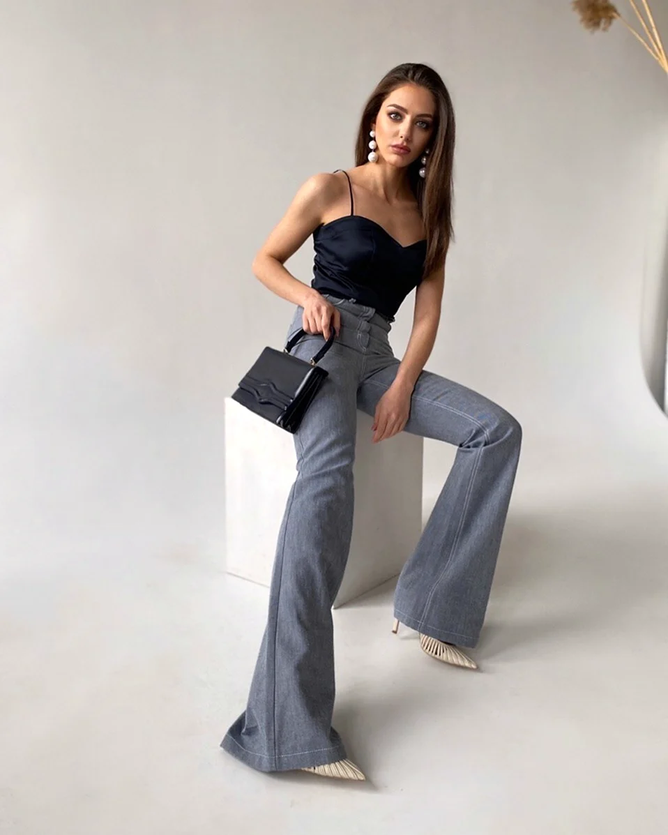 Брюки клеш 2022 женские