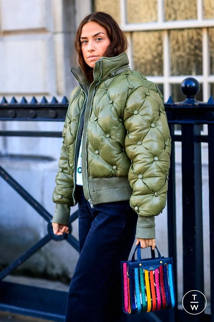 Стеганый короткий пуховик