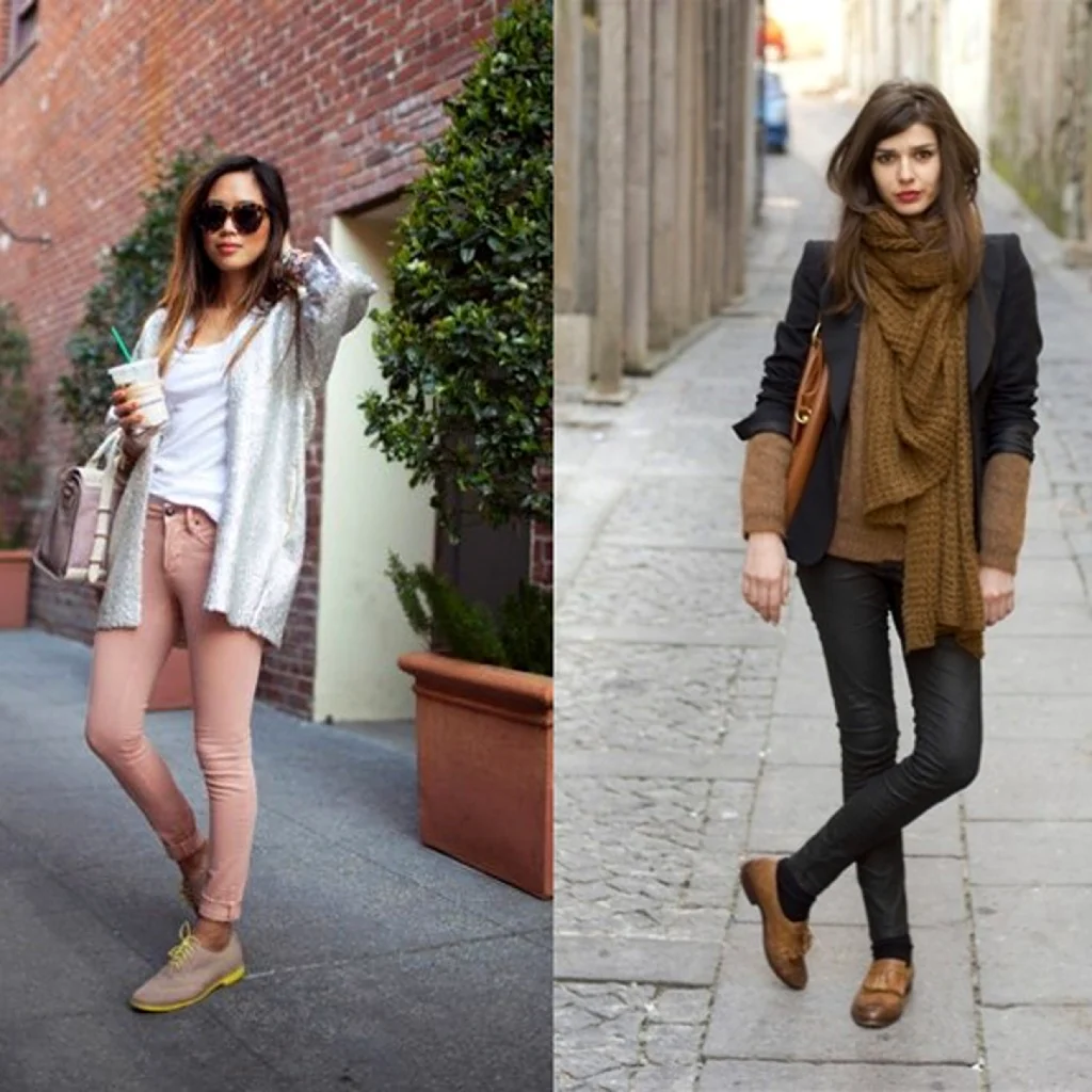 Луки с бежевыми ботинками на шнуровке