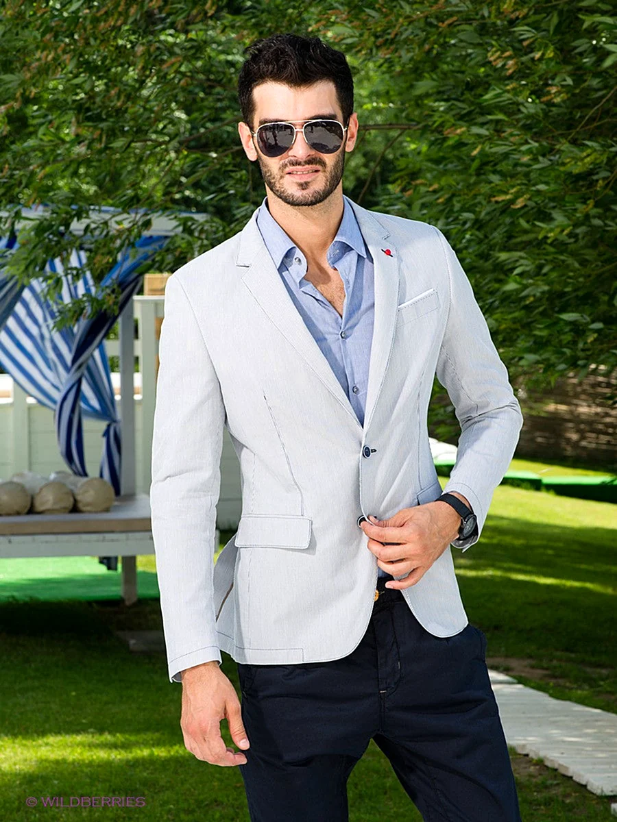 Белый пиджак мужской