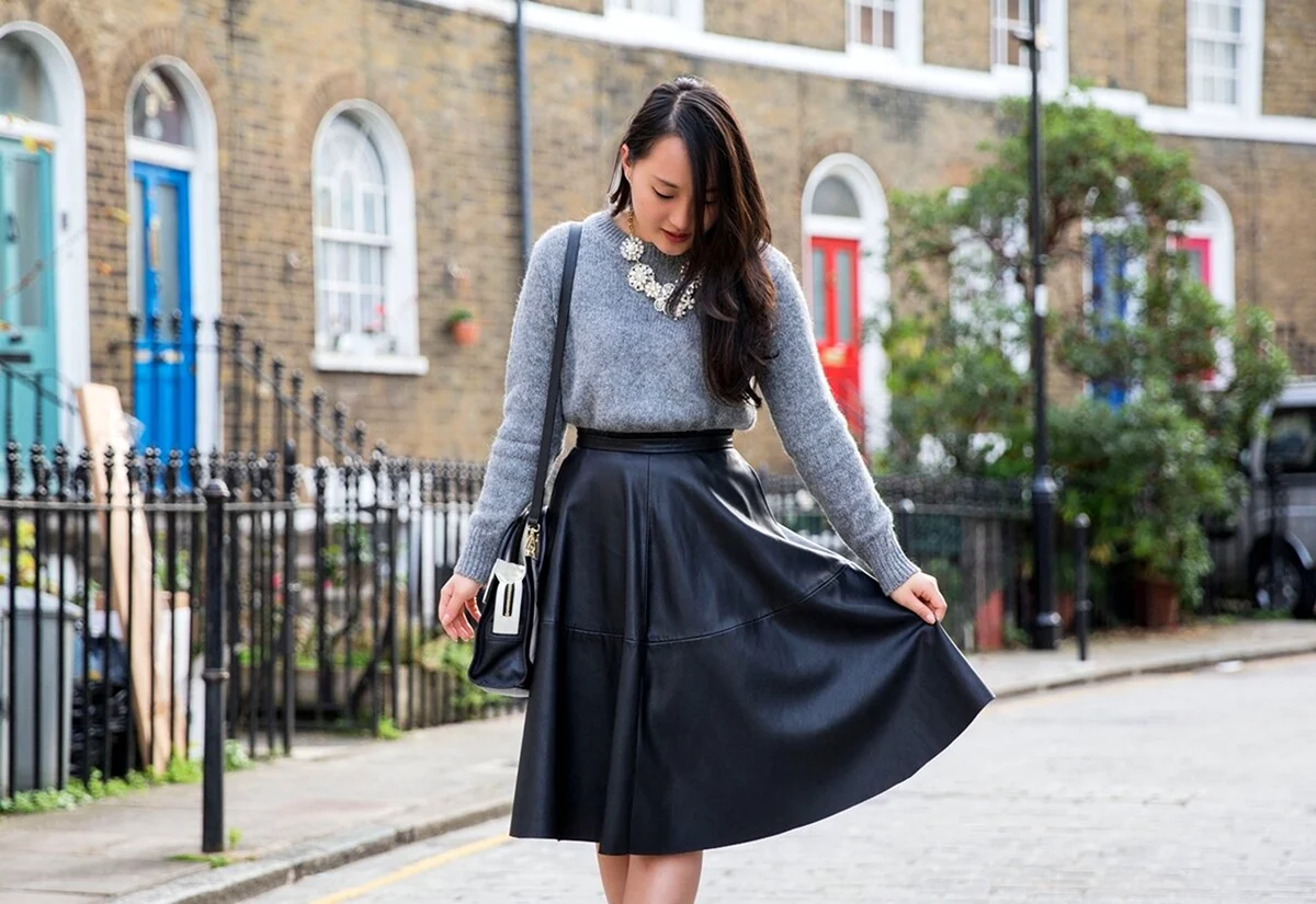 Кожаная юбка