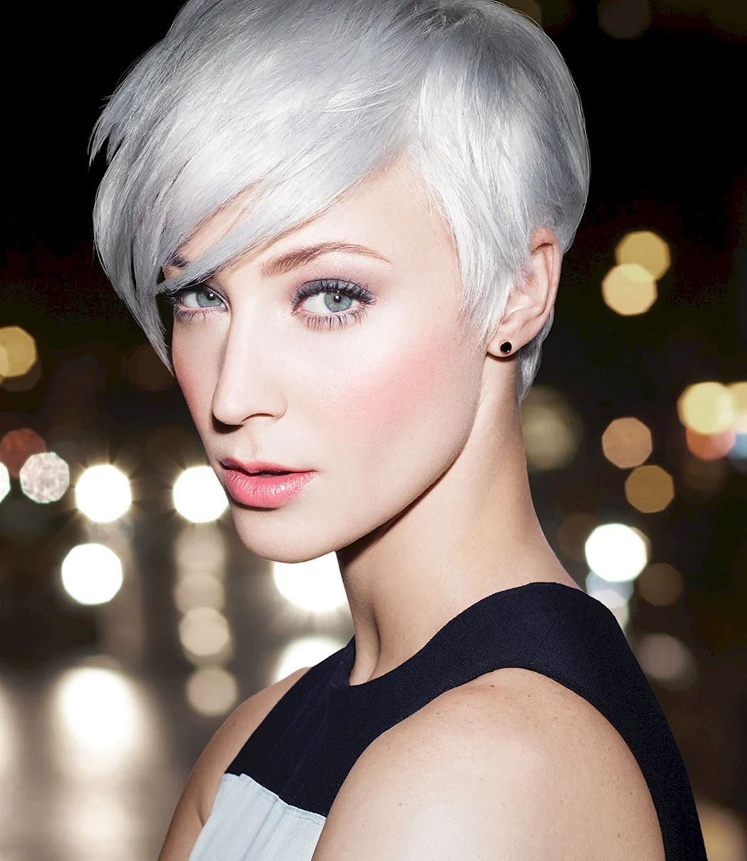 Пикси седой блонд