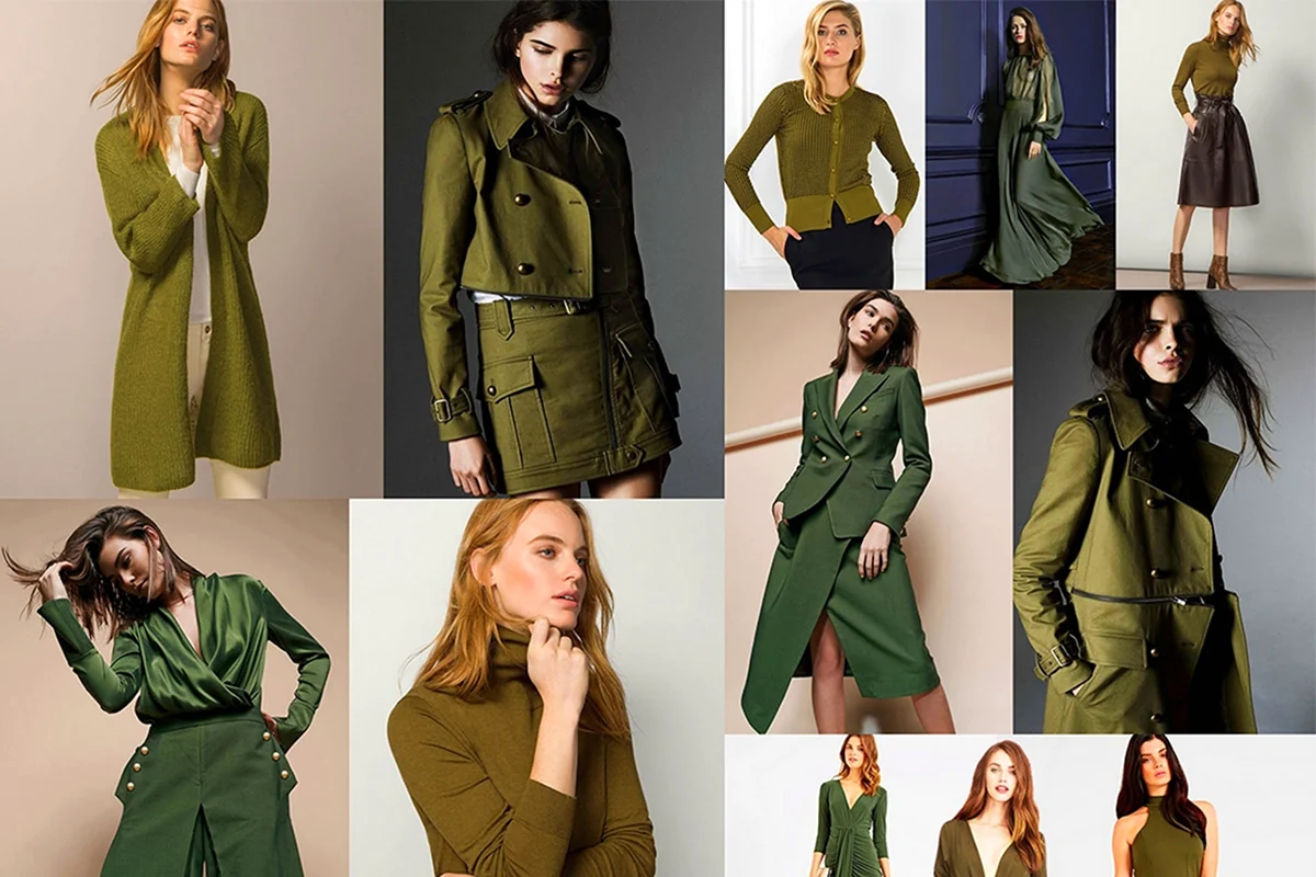 Оливковый цвет в одежде