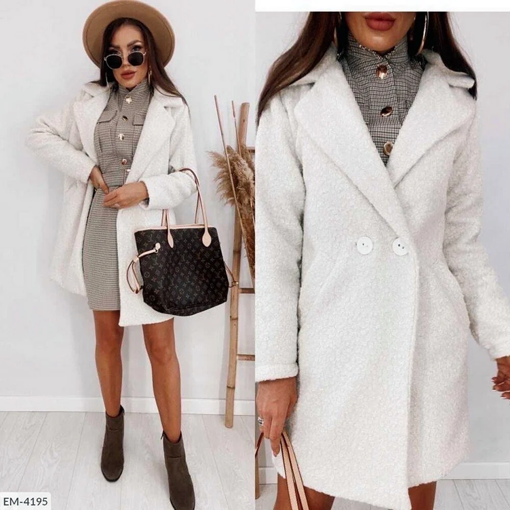 Модное пальто барашек