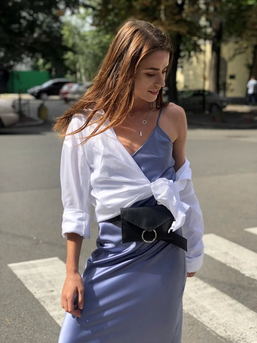 Рубашка поверх платья